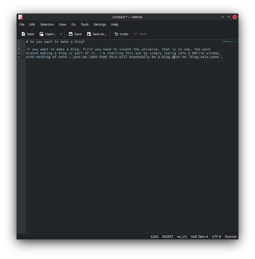 the very beginnings of this blog post
